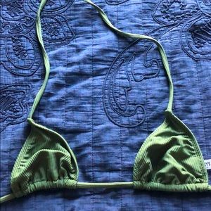 Dippin daisys olive tie up triangle bikini